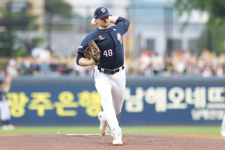 [서울=뉴시스] 프로야구 두산 베어스의 웨스 벤자민. (사진 = 두산 베어스 제공) *재판매 및 DB 금지