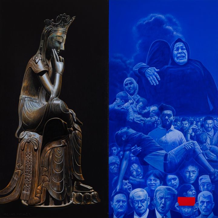 이종구, 사유_예토(팔레스타인), 2025, 캔버스에 아크릴릭, 130x130cm *재판매 및 DB 금지