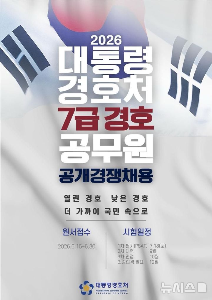 [서울=뉴시스] 대통령 경호처, 신입 경호관 공개경쟁채용 실시. (사진=경호처 제공) 2026.05.22