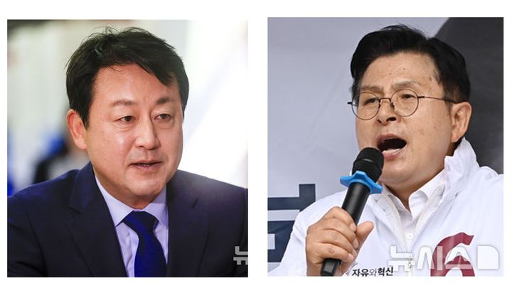 [평택=뉴시스] 더불어민주당 김용남 후보(사진 왼쪽) 황교안 후보 2026.05,22.photo@newsis.com