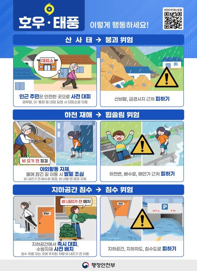 [세종=뉴시스]호우·태풍시 국민행동요령. (사진=행정안전부 제공) 2026.05.25. photo@newsis.com *재판매 및 DB 금지