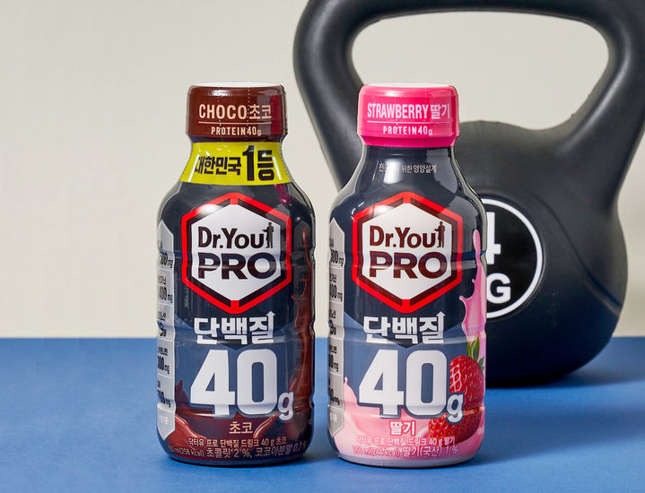 [서울=뉴시스] 오리온, '닥터유PRO 단백질드링크 40g' 2종(사진=오리온 제공) *재판매 및 DB 금지