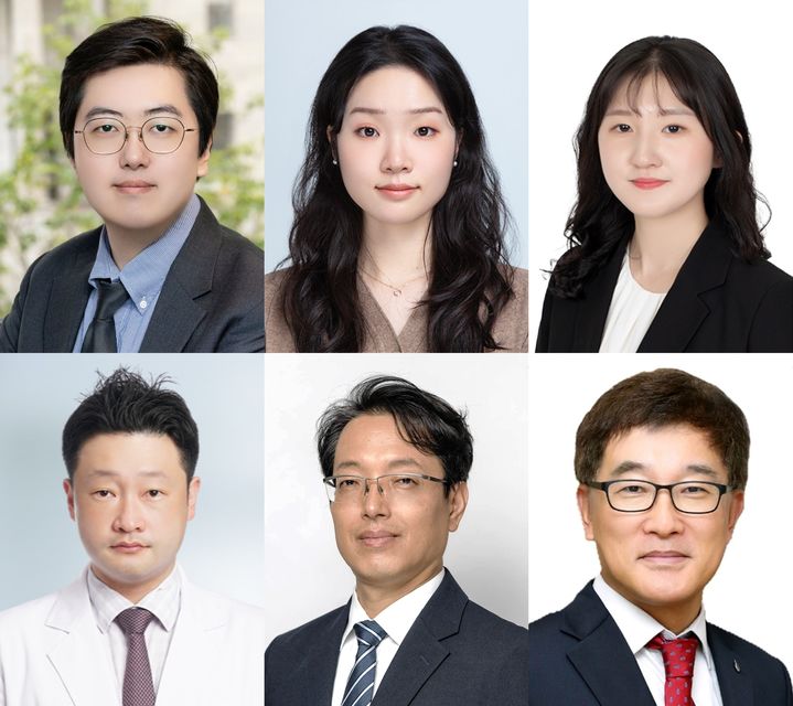 [서울=뉴시스] (왼쪽 위부터) 하버드 의과대학 김영탁 박사(제1저자), 고려대 KU-KIST융합대학원 조주은, 황민지 연구원, (왼쪽 아래부터) 고려대 의과대학 김정빈 교수, 하버드 의과대학 도신호 교수, 고려대 KU-KIST융합대학원 임동권 교수. (사진=고려대 제공) 2026.05.26. photo@newsis.com *재판매 및 DB 금지