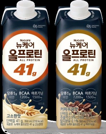 [서울=뉴시스] 대상웰라이프, '뉴케어 올프로틴 41g' 2종(사진=대상웰라이프 제공) *재판매 및 DB 금지