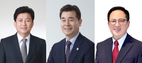 [울산=뉴시스] 울산 중구청장 후보들. 사진 왼쪽부터 더불어민주당 박태완, 국민의힘 김영길, 무소속 고호근 photo@newsis.com *재판매 및 DB 금지
