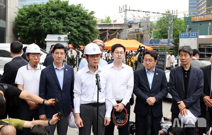 정원오 후보, 서소문 고가도로 붕괴 사고 현장 방문