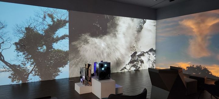 연세대학교 송도국제캠퍼스 언더우드도서관 Y-FLEX관 <민병훈, 연누리 2인 초대전> 전경 *재판매 및 DB 금지