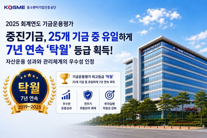 [서울=뉴시스] 2025 회계연도 기금운용평가에서 탁월을 받은 중소벤처기업진흥공단(인공지능(AI) 생성 이미지) (사진=중소벤처기업진흥공단 제공) 2026.05.28. photo@newsis.com *재판매 및 DB 금지