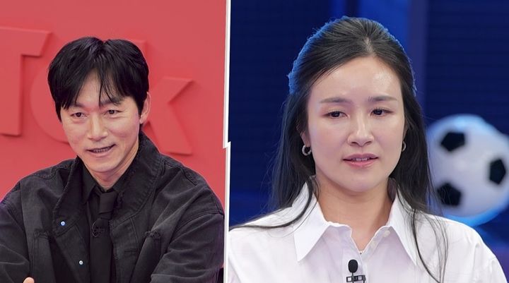 [서울=뉴시스] 축구스타 김남일·김보민 부부가 거침없는 입담을 드러낸다. (사진=틱톡 티키티키 타카타카 토크토크쇼) 2026.05.28. photo@newsis.com *재판매 및 DB 금지