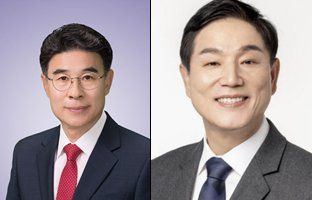 [계룡=뉴시스]왼쪽부터 국힘 이응우-민주 정준영 후보. 2026. 05. 28 photo@newsis.com *재판매 및 DB 금지