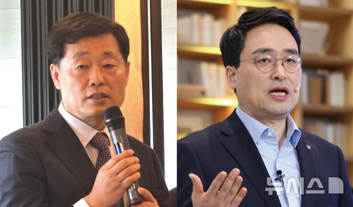 [서울=뉴시스] 정왕국(왼쪽) 에스알(SR) 대표이사 사장과 이헌욱(오른쪽) 한국부동산원 원장. photo@newsis.com