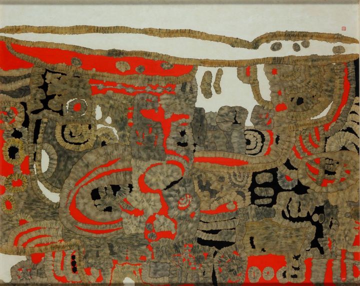 박래현, 작품16, 1968, 종이에 채색, 134.5 x 169.6cm, 53 x 66.8in *재판매 및 DB 금지
