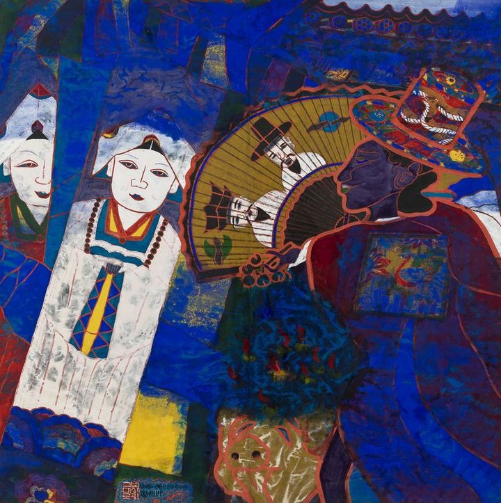 박생광, 무당, 1982, 종이에 수묵채색, 136 x 136cm, 53.5 x 53.5in. *재판매 및 DB 금지
