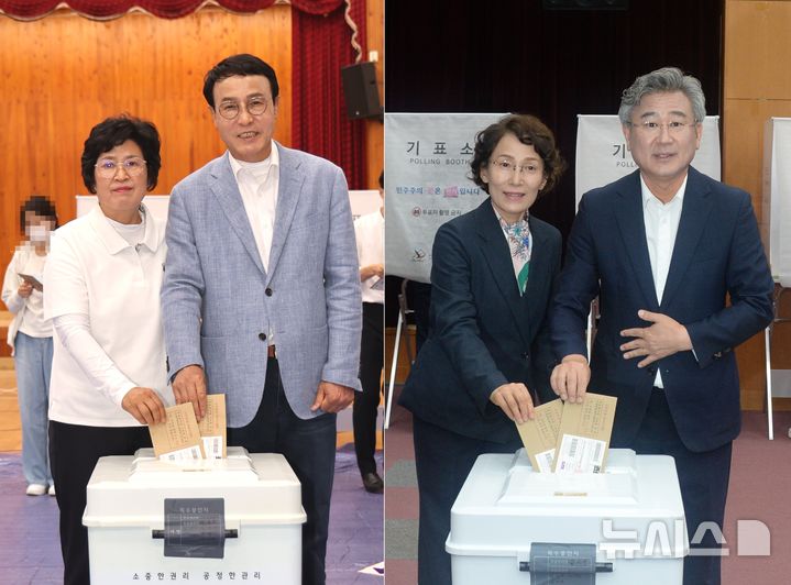 [전주=뉴시스] 이남호(왼쪽)·천호성 전북도교육감 후보. (사진=뉴시스 DB). photo@newsis.com 