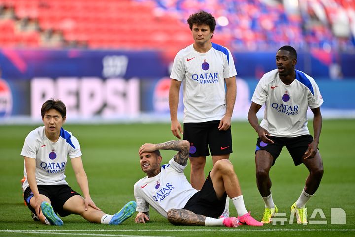 UCL 결승전 앞두고 훈련하는 이강인