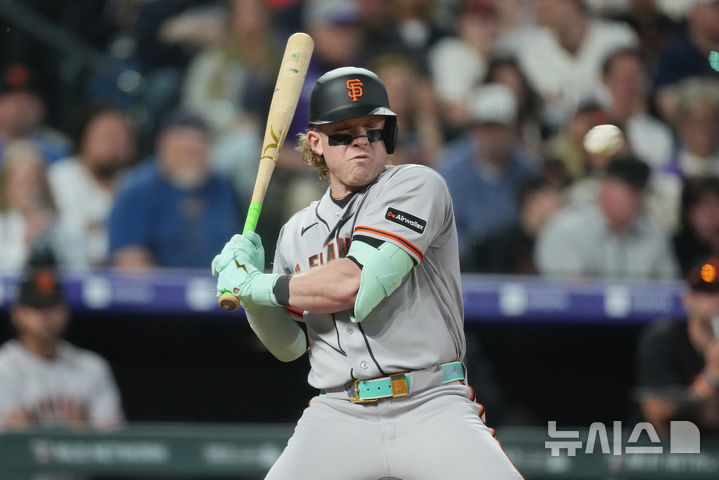 [덴버=AP/뉴시스] 메이저리그(MLB) 샌프란시스코 자이언츠의 해리슨 베이더. 2026.05.30