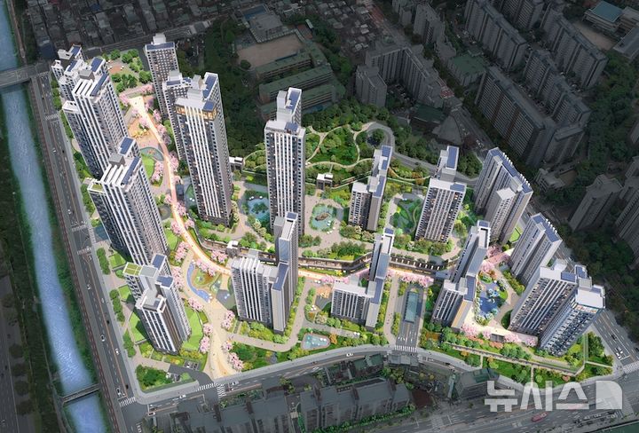 [서울=뉴시스] 북가좌 제6구역 재건축 조감도. 