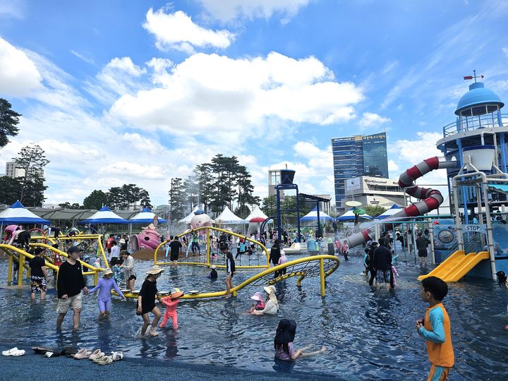 [청주=뉴시스] 충북 청주시 흥덕구 대농근린공원 물놀이장. (사진=청주시 제공) photo@newsis.com *재판매 및 DB 금지
