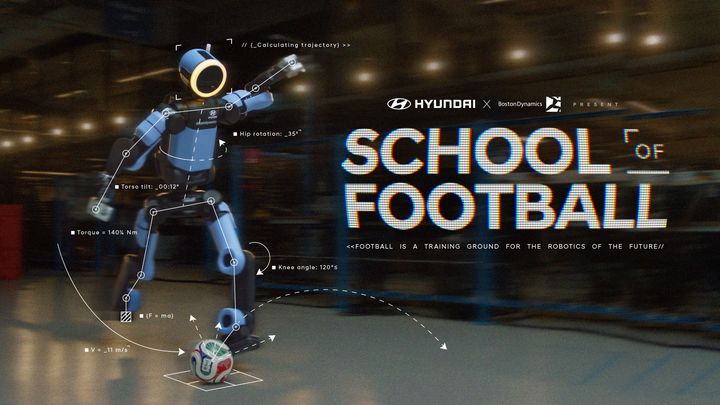 [서울=뉴시스] 현대차그룹은 아틀라스의 축구 도전기 담은 캠페인 '스쿨 오브 풋볼'을 영상을 공개했다.(사진제공=현대차그룹). 2026.06.01. photo@newsis.com *재판매 및 DB 금지