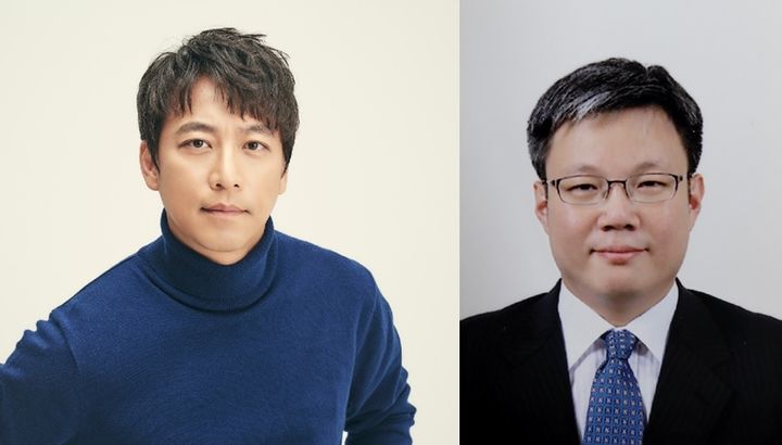 신임 사외이사로 선출된 오만석(왼쪽) 배우 겸 한예종 교수와 서우석 서울시립대 교수. (사진=코카카 제공) *재판매 및 DB 금지