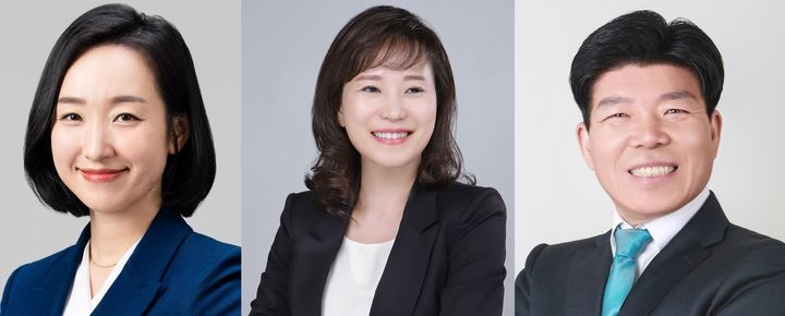 [충남=뉴시스](왼쪽)더불어민주당 전은수, 국민의힘 김민경, 새미래민주당 조덕호 후보.(사진=중앙선거관리위원회). 2026.06.03. photo@newsis.com. *재판매 및 DB 금지