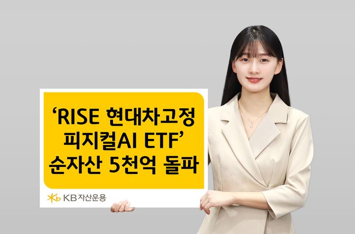KB운용 'RISE 현대차고정피지컬AI ETF' 순자산 5000억 넘어