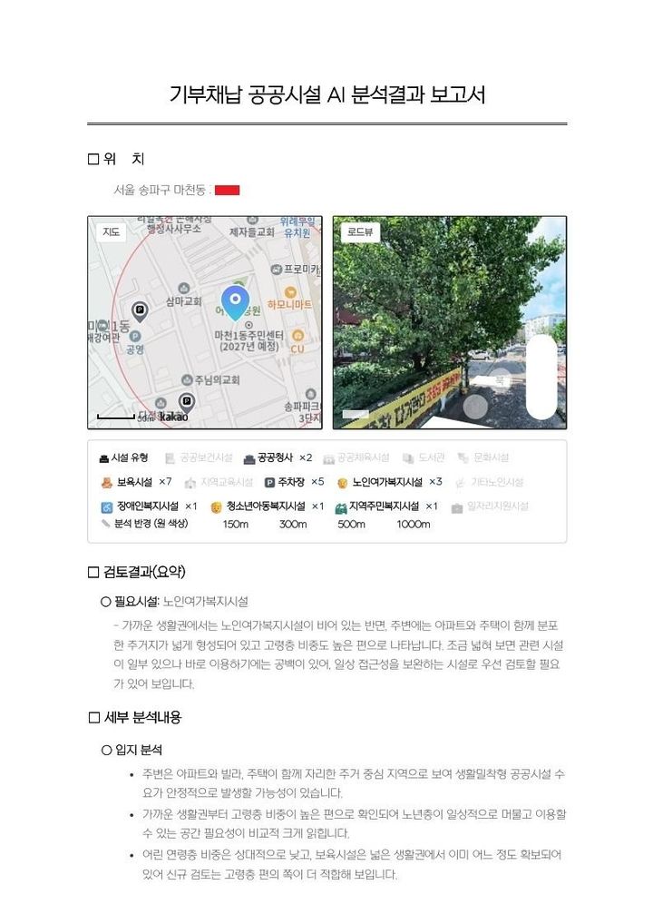 [서울=뉴시스] 기부채납_분석보고서. (자료=송파구 제공) 2026.06.04. photo@newsis.com *재판매 및 DB 금지