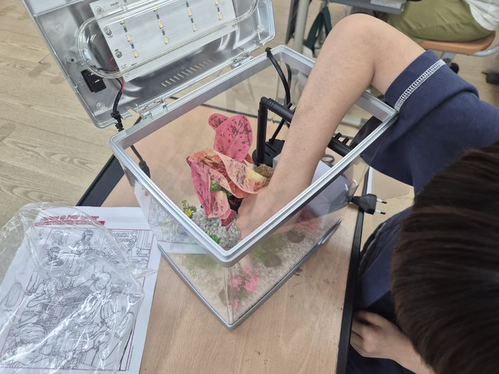 [안동=뉴시스] 찾아가는 아쿠아키즈 체험교실 '수조 만들기'. (사진=경북도 제공) 2026.06.05. photo@newsis.com *재판매 및 DB 금지