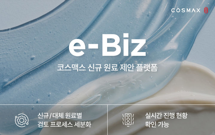 [서울=뉴시스] 코스맥스와 파트너사의 협업 플랫폼인 '이비즈(e-Biz)' 웹사이트. (사진=코스맥스 제공) *재판매 및 DB 금지