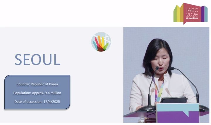 [서울=뉴시스]국제교육도시연합 집행위원회 참여 도시 발표. (사진=서울시 제공) 2026.06.05. photo@newsis.com *재판매 및 DB 금지