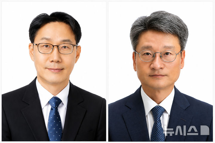 [서울=뉴시스]한국은행 신임 부총재보들의 모습. 사진 왼쪽부터 조사·통계 담당 부총재보에 임명된 이지호 조사국장, 경영 관리 담당 부총재보에 임명된 김제현 인사경영국장 (사진 = 한은 제공) 2026.06.05. photo@newsis.com *재판매 및 DB 금지
