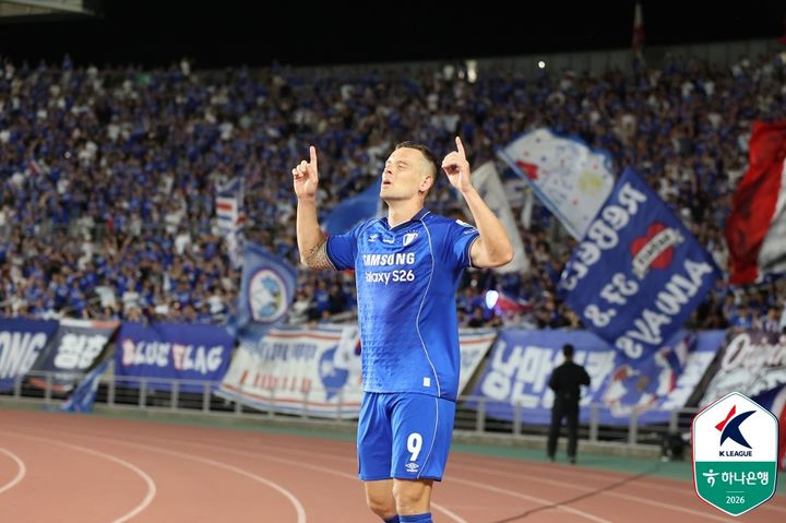 [서울=뉴시스] 프로축구 K리그2 수원삼성의 일류첸코. (사진=한국프로축구연맹 제공) 2026.06.06. photo@newsis.com *재판매 및 DB 금지