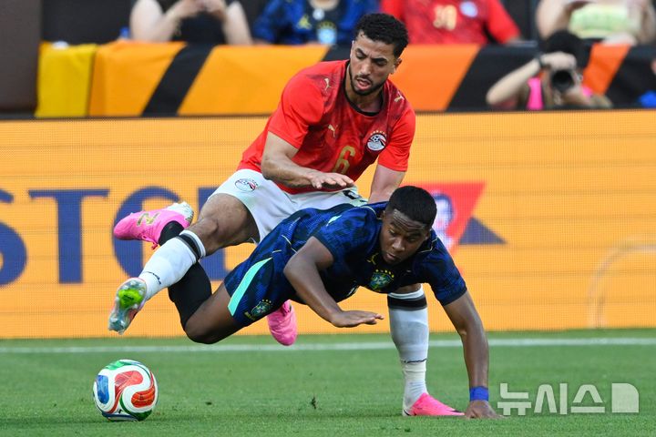 [클리블랜드=AP/뉴시스]브라질, 이집트와 평가전서 2-1 승리. 2026.06.06.