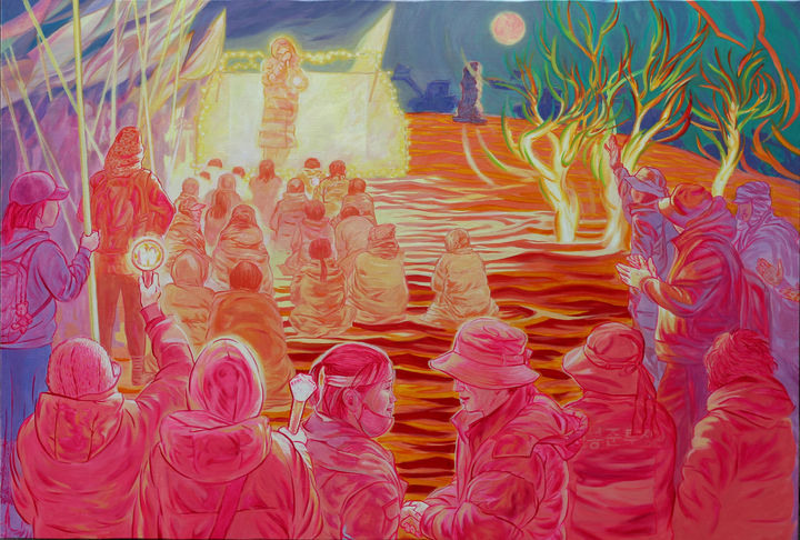 김화순_남태령의 밝은 밤_2026_캔버스에 유화_112.1x162.2cm *재판매 및 DB 금지