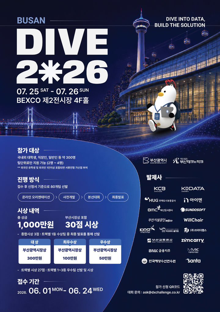 [부산=뉴시스] 'DIVE 2026' 포스터. (사진=부산도시공사 제공) 2026.06.08. photo@newsis.com *재판매 및 DB 금지