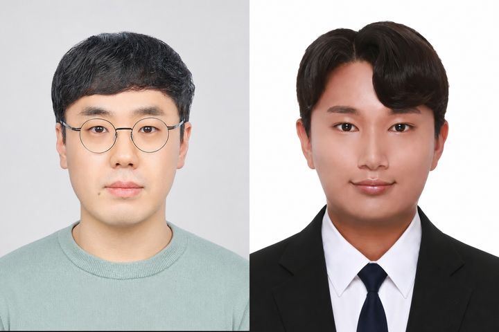 [울산=뉴시스] UNIST 인공지능대학원 주경돈 교수(왼쪽)와 방재훈 연구원. (사진=UNIST 제공) photo@newsis.com *재판매 및 DB 금지