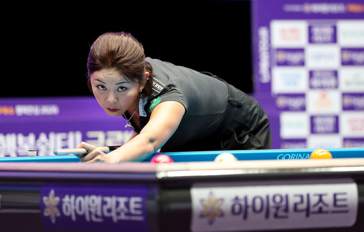 [서울=뉴시스] 프로당구 2026~2027시즌 2차 투어 국민의 행복쉼터 하이원리조트 PBA-LPBA 챔피언십 LPBA 8강에 진출한 김가영. (사진=PBA 제공) 2026.06.07. *재판매 및 DB 금지