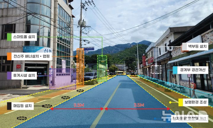 [괴산=뉴시스] 충북 괴산군 연풍면 중심상가로 가로환경 조성공사 계획도 (사진= 괴산군청 제공) 2026.06.08. photo@newsis.com *재판매 및 DB 금지