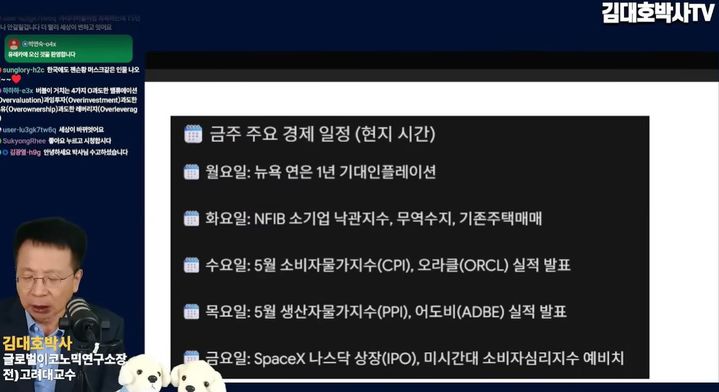 [서울=뉴시스] 김대호 박사가 반도체 주가 급락에 대한 원인을 진단하고 앞으로 지켜봐야할 것에 대해 설명했다. (사진=유튜브 '김대호박사TV' 캡처) *재판매 및 DB 금지