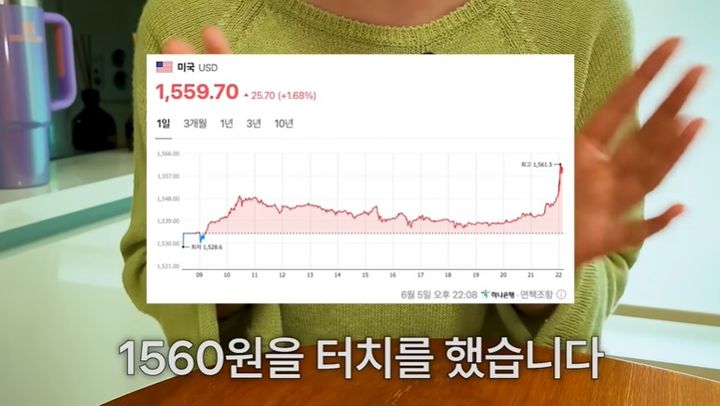 [서울=뉴시스] 원·달러 환율이 1500원대를 넘나드는 가운데, 고환율 시대에 직장인들이 자산을 지키기 위해 달러 현금과 미국 ETF 등을 활용해야 한다는 조언이 나왔다. (사진=유튜브 '오너스 OWNOS' 캡처) *재판매 및 DB 금지