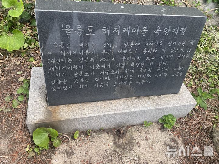 [울릉=뉴시스]이현주 기자 = 울릉도 사동리 해안가에 소재한 해저케이블 육양지점. 2026.06.09. lovelypsyche@newsis.com