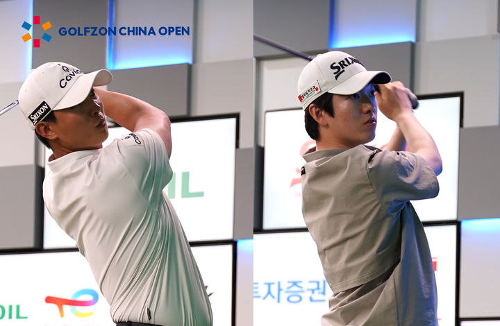 [서울=뉴시스]2026 골프존 차이나오픈 국내 예선에서 프로부 공동 1위를 차지한 하승빈(왼쪽)과 이준희.(사진=골프존 제공) 2026.06.09. photo@newsis.com *재판매 및 DB 금지
