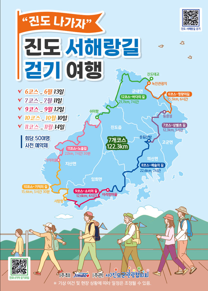 [진도=뉴시스]‘진도 나가자! 서해랑길 걷기여행’ 포스터. (사진=진도군관광협의회 제공) 2026.06.11. photo@newsis.com *재판매 및 DB 금지