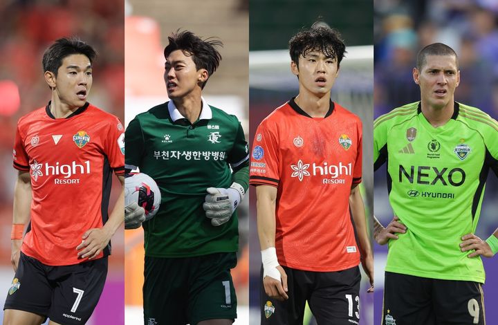 [서울=뉴시스] 왼쪽부터 김대원, 김형근, 이기혁, 티아고. (사진=한국프로축구연맹 제공) 2026.06.11. photo@newsis.com *재판매 및 DB 금지
