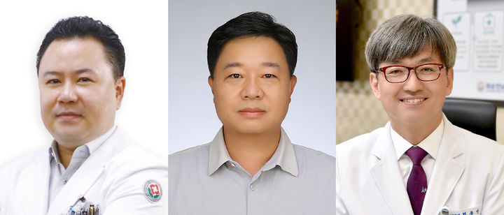 [광주=뉴시스] 전남대학교병원 최강호(왼쪽부터) 교수, 화순전남대학교병원 박인규 교수, 정용연 교수. (사진=전남대병원 제공) 2026.06.11. photo@newsis.com *재판매 및 DB 금지