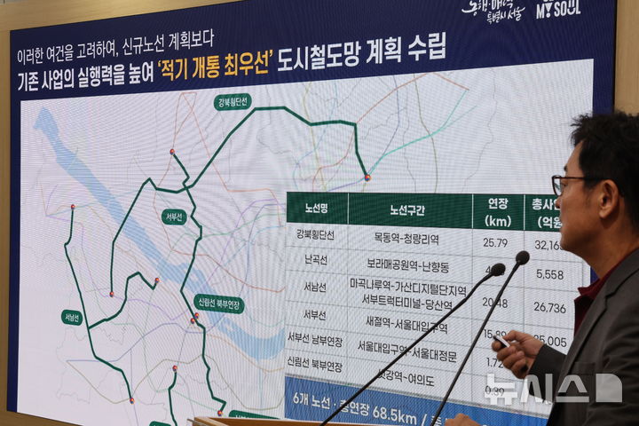 서울시, 경전철 6개 노선 '9조 투입'&hellip; 강북횡단