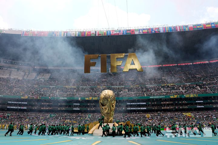 [멕시코시티=AP/뉴시스] 2026 국제축구연맹(FIFA) 북중미 월드컵 개막식 . 2026.06.11.