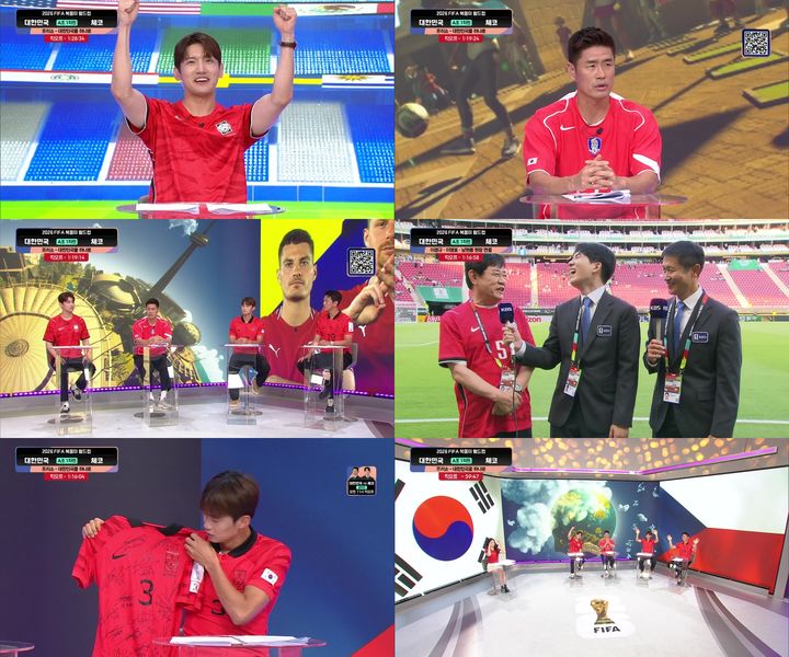 [서울=뉴시스] 그룹 동방신기 멤버 최강창민이 한국 축구대표팀의 체코전 승리를 예상했다. (사진=KBS) 2026.06.12. photo@newsis.com *재판매 및 DB 금지