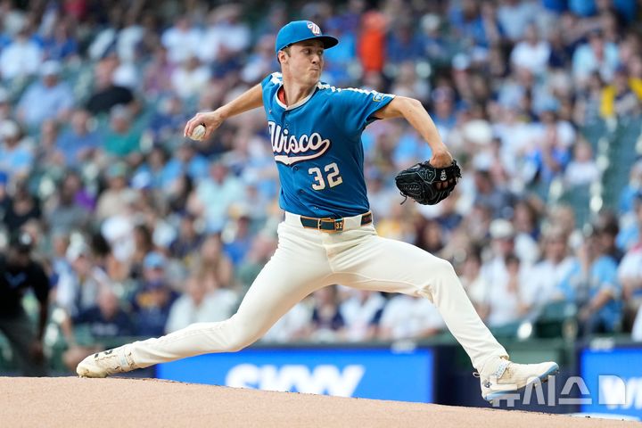 [밀워키=AP/뉴시스] 메이저리그(MLB) 밀워키 브루어스의 제이컵 미저로우스키. 2026.06.13