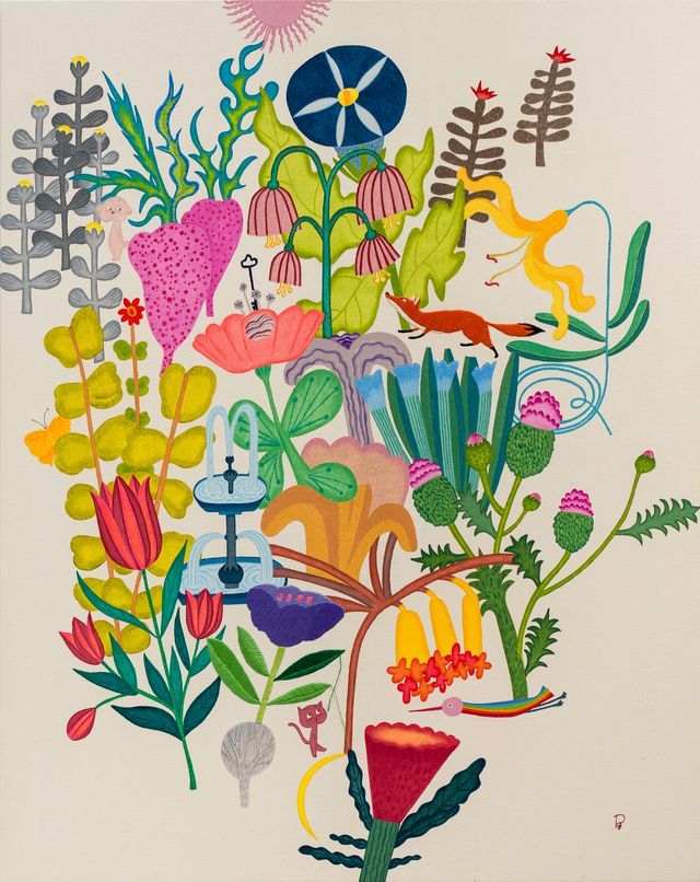 [히든엠갤러리] 박성수, 꽃길 Flower Road, 캔버스 위에 자수 및 유화 Embroidery & Oil on canvas, 91x72.5cm, 2026 *재판매 및 DB 금지